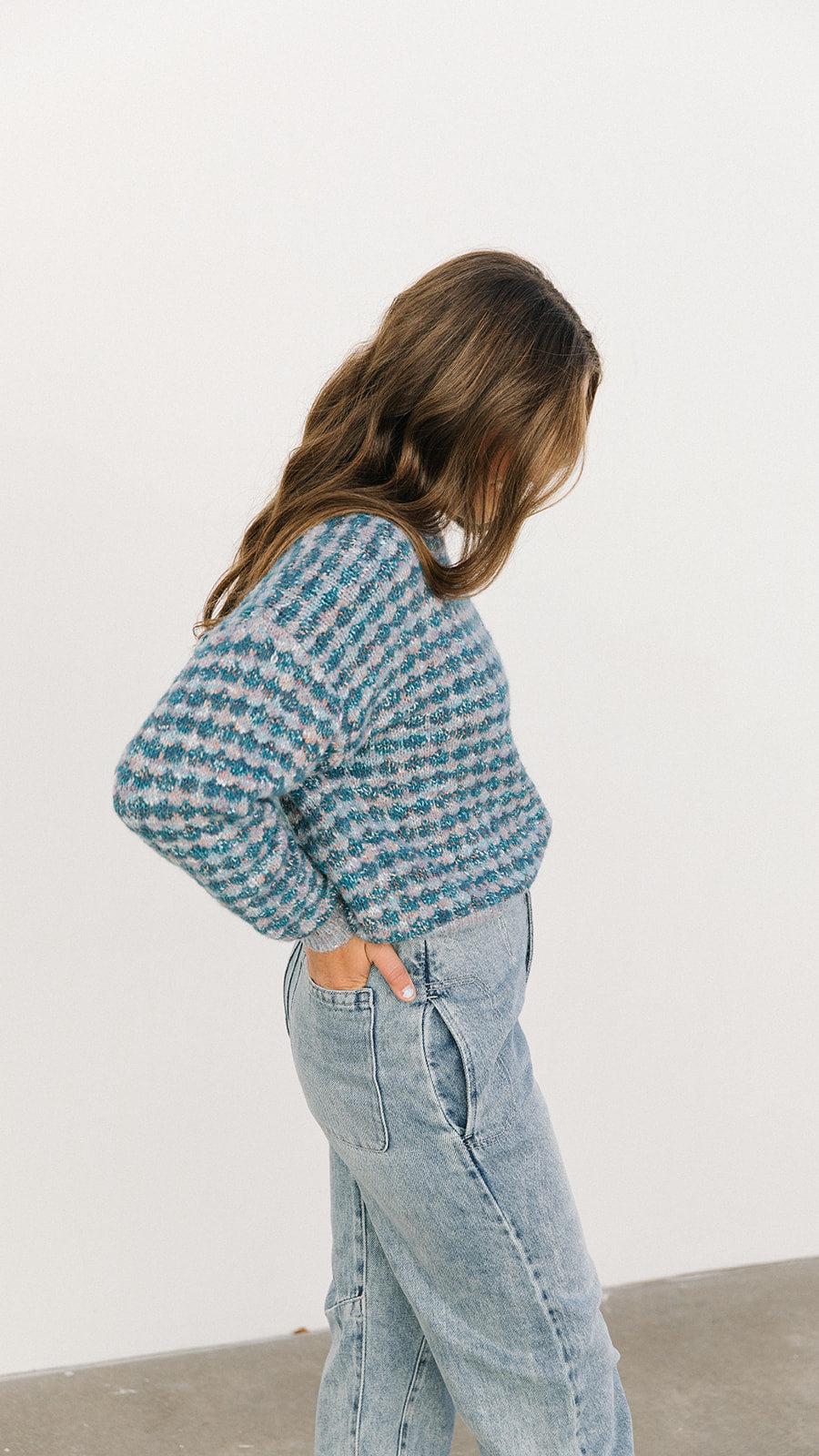 Denim Button Barrel Pants