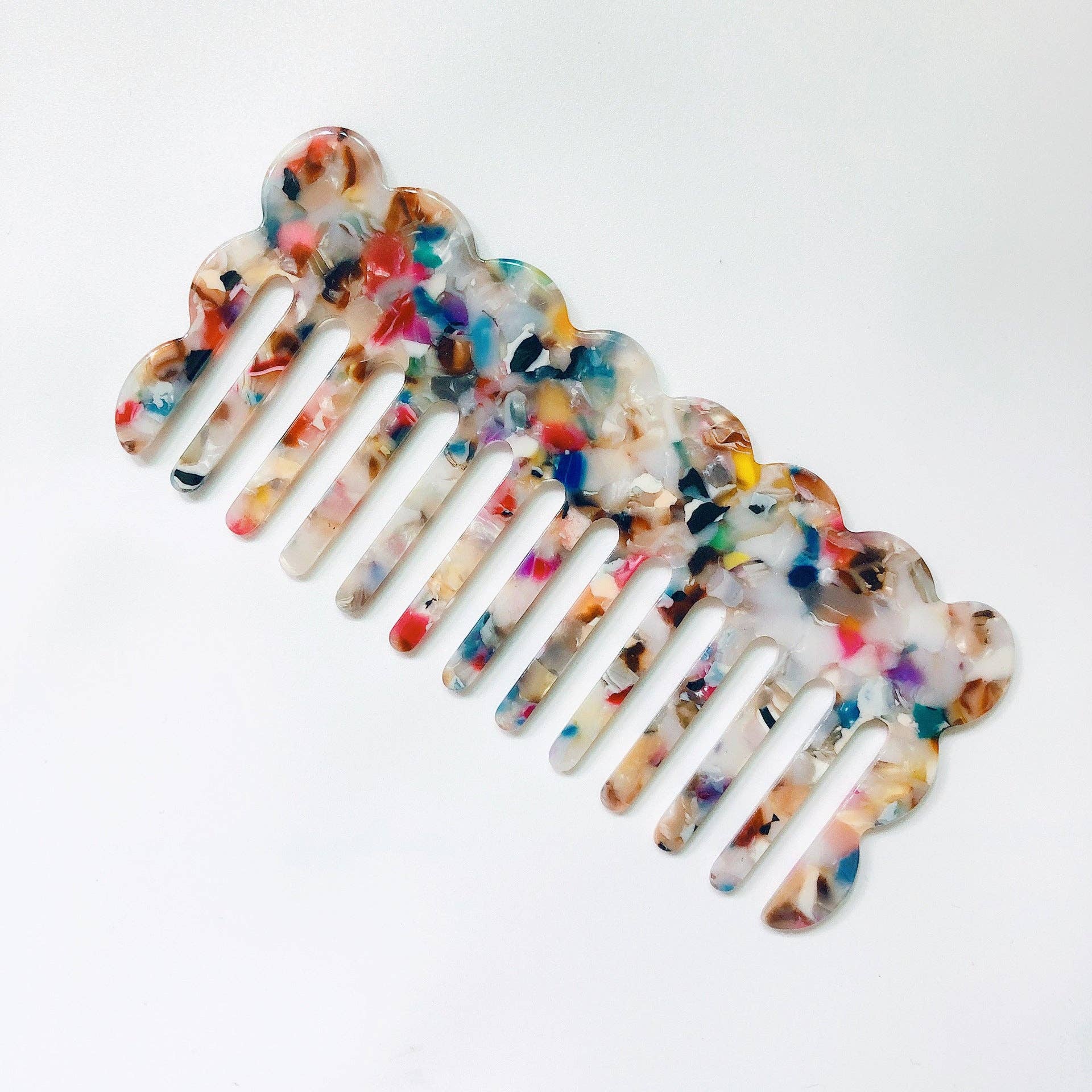 Wavy Acetate Anti-Static Mini Comb