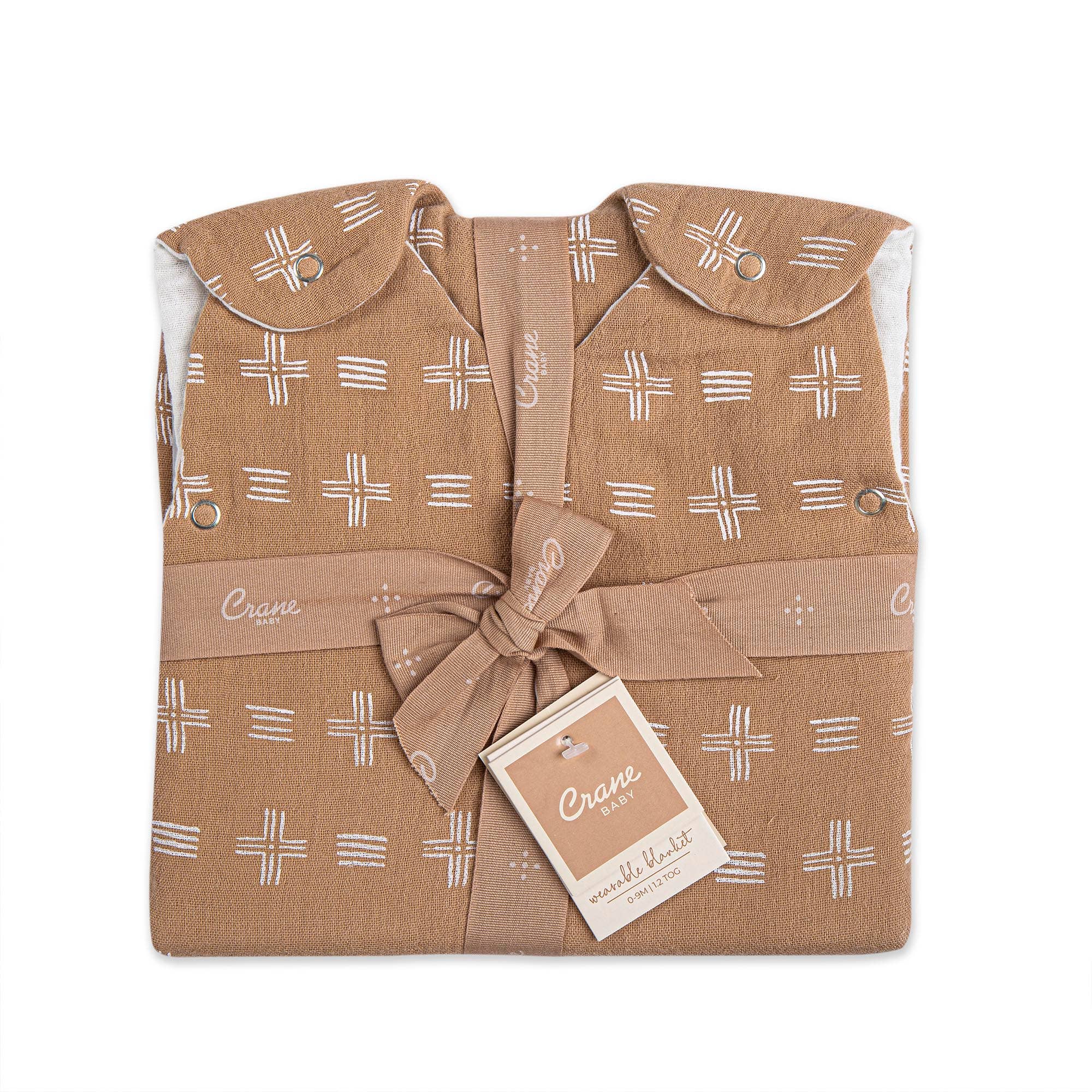 Ezra Wearable Blanket: Muslin Copper Dash