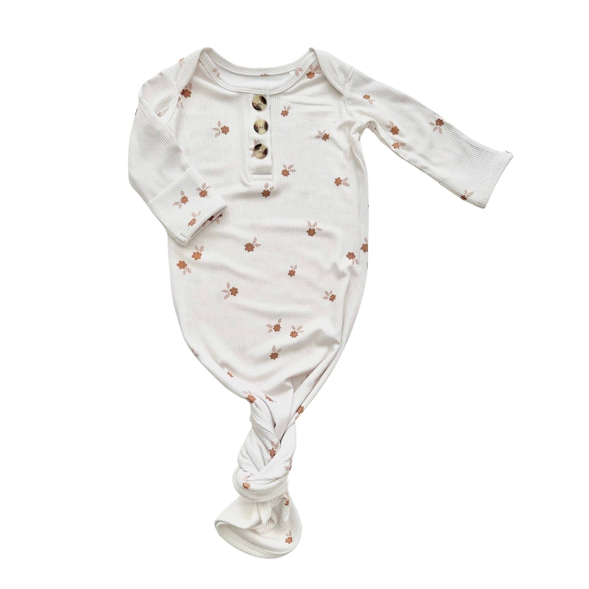 Knotted Baby Gown -  Fleur