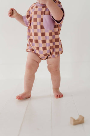 Colorblock Romper Burlwood