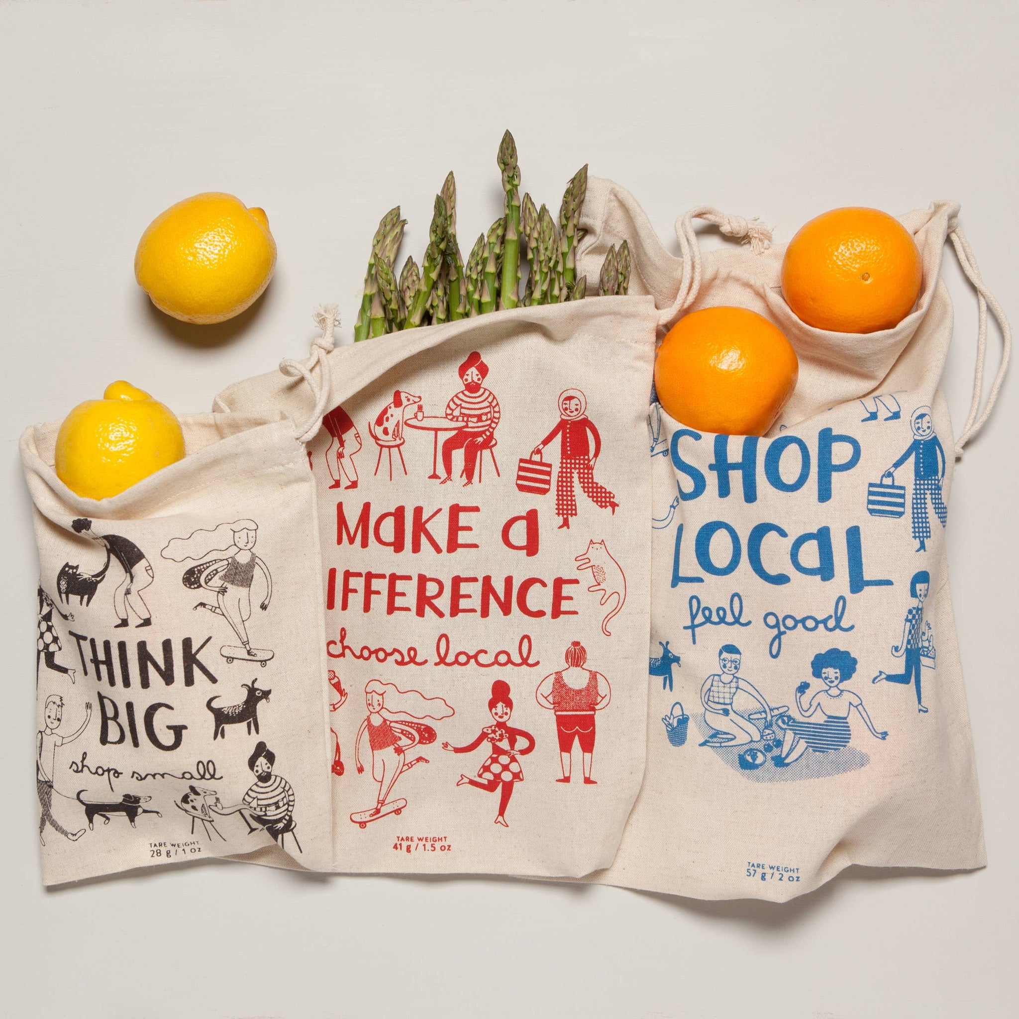 Shop Local Reusable Produce Bags Set of 3