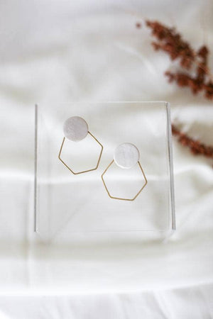 Zoe Hexagon Earrings