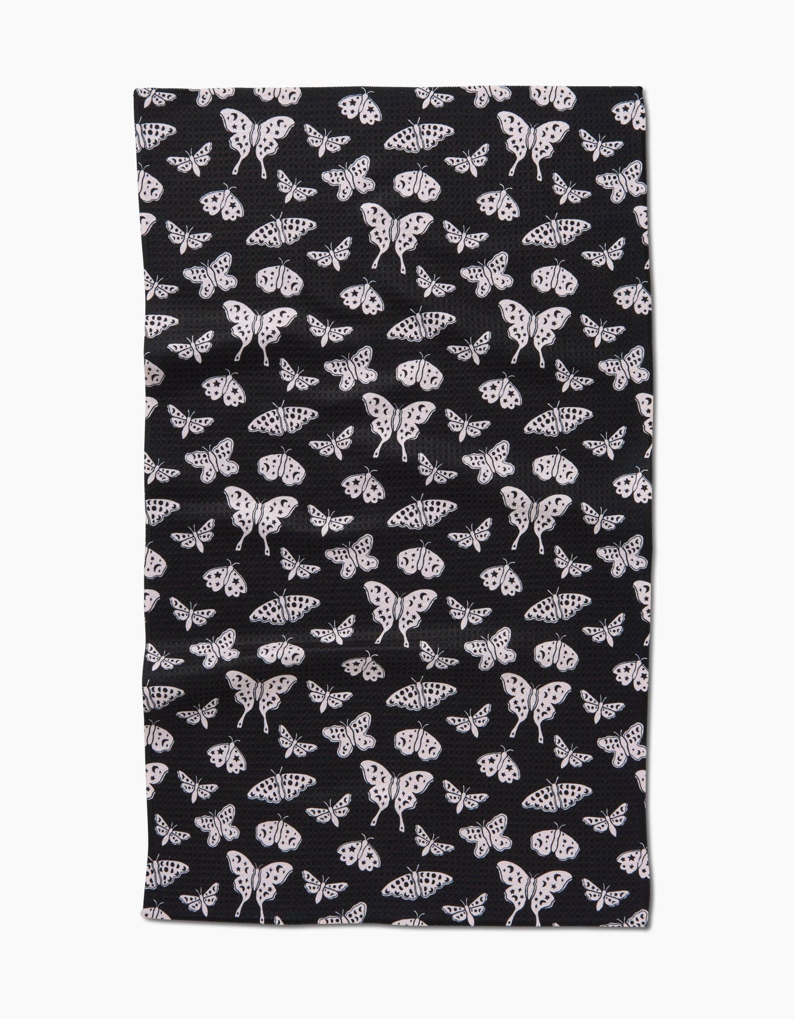 Lunar Moths Black Tea Towel