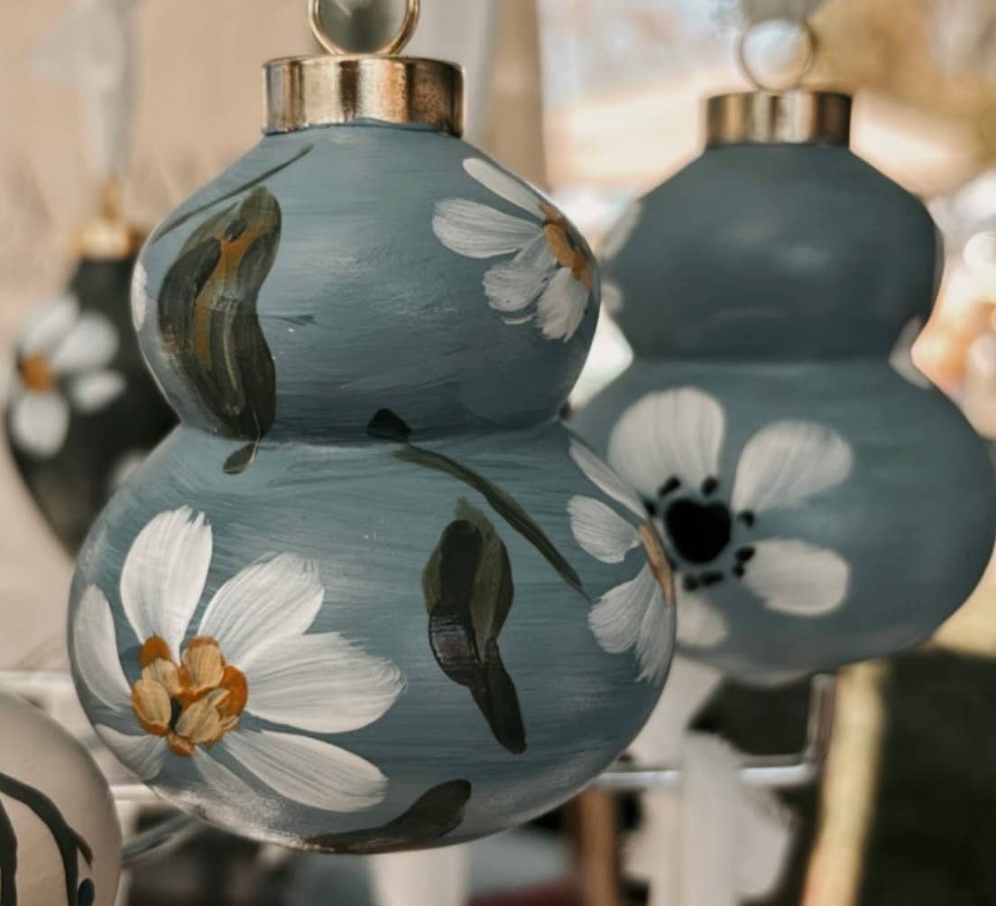 Hand Painted Ornament: Anenome