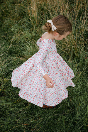 Twirl Dress - Cream Poppy