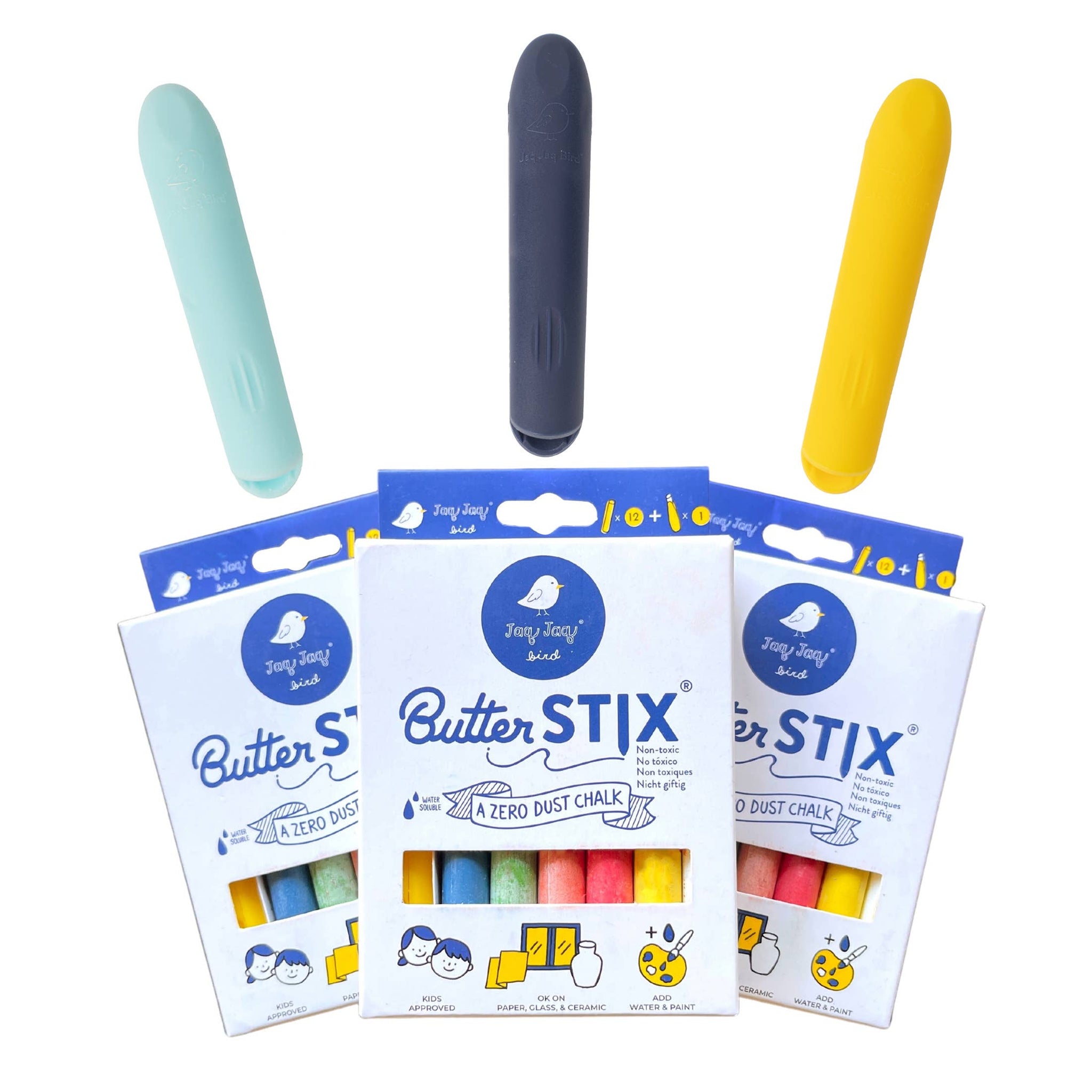 ButterStix® - Dustless Chalk Colors with Holder 12 pcs