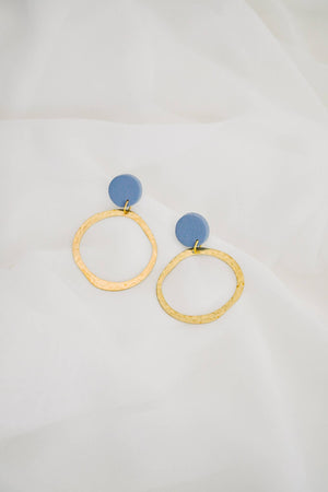 Cait Hoop Earrings: Black