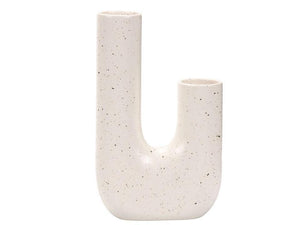 U-Shaped Double Bud Vase, 8.75"H