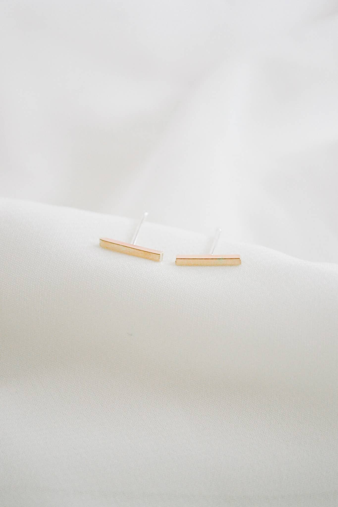 Rectangle Bar Stud Earrings