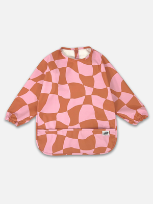 SMOCK BIB Pink Checkers