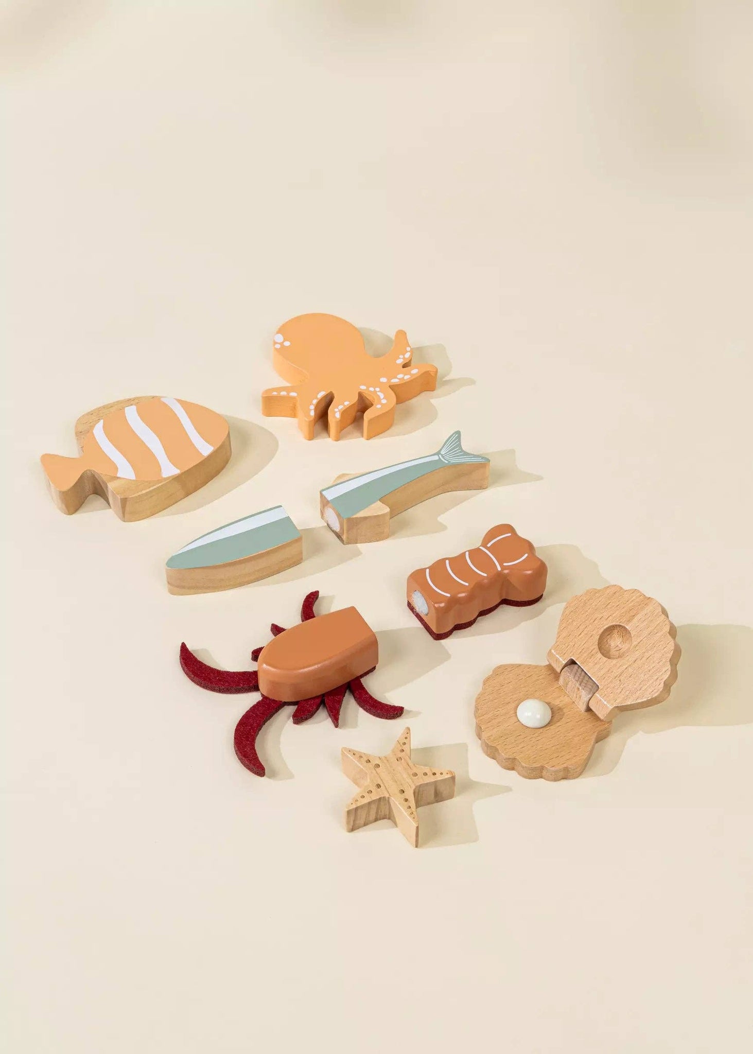 Wooden Seafood Playset