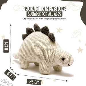 Knit Stegosaurus Dinosaur Rattle