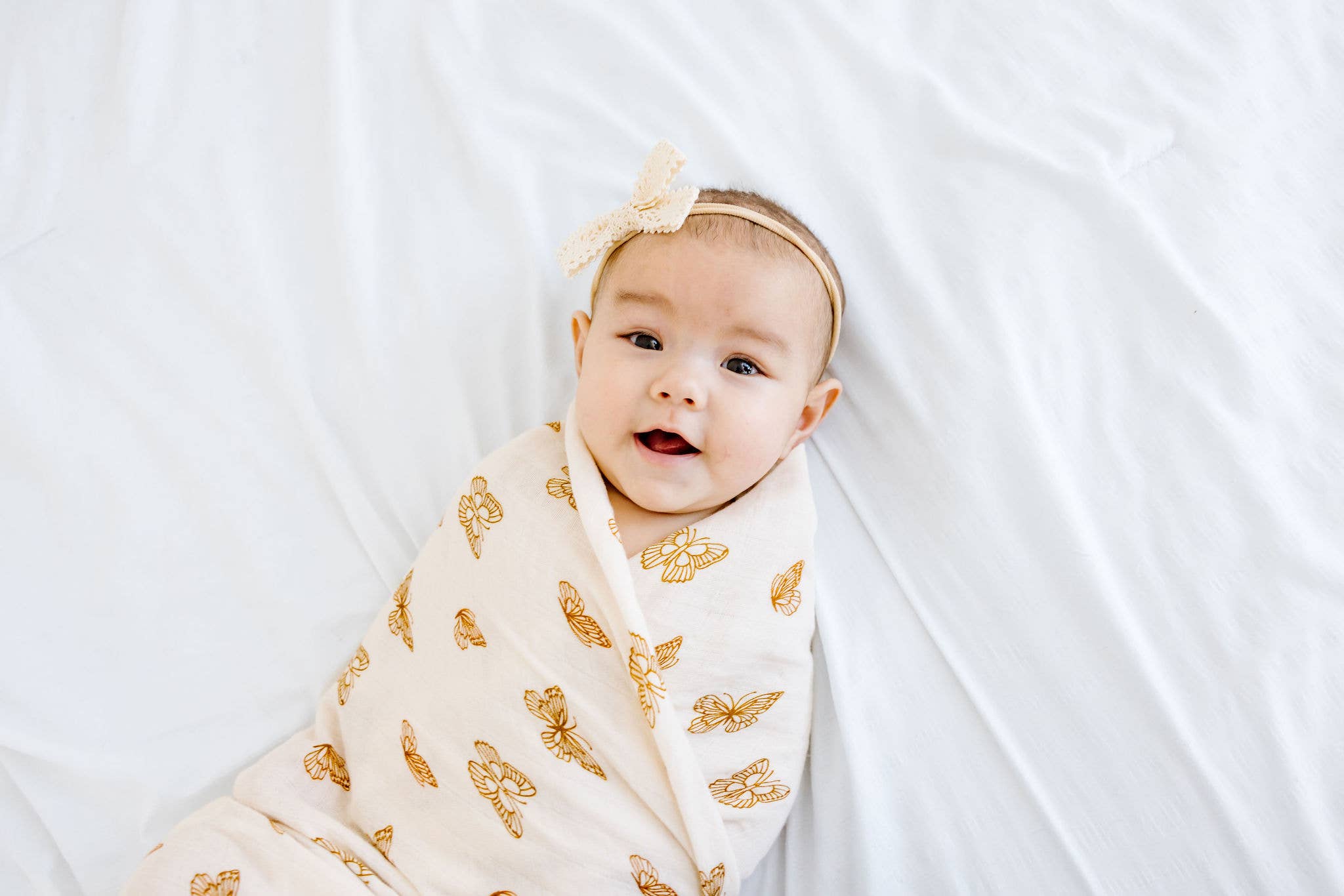 Organic Muslin Swaddle Blanket - Butterfly