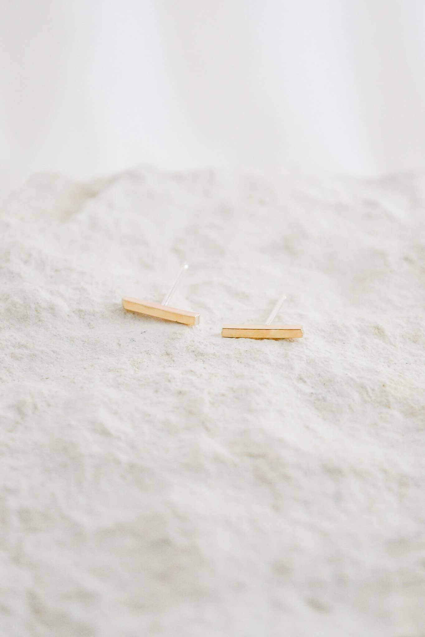 Rectangle Bar Stud Earrings