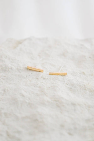 Rectangle Bar Stud Earrings